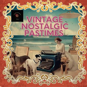 Vintage Nostalgic Pastimes Colouring Book: Featuring : Reading and Writing Life , On the Beach , Get a Dog , Angels, Ball Players, Farm Life , Coins , Horses , Insects, and Marines
