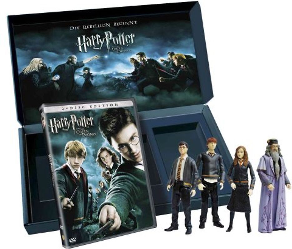 Harry Potter 5 Collector`s Edition limitiert (2 DVDs inkl. 4 Harry Potter Actionfiguren: Harry, Ron, Hermine und Dumbledore) DVD