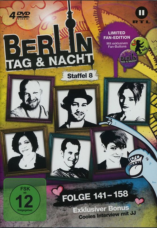 Berlin - Tag & Nacht: Staffel 8 - Folge 141-158 [4 DVDs, Fan Edition inkl. 2 Buttons] DVD