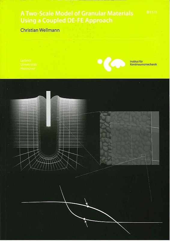 A Two-Scale Model of Granular Materials Using a Coupled DE-FE Approach