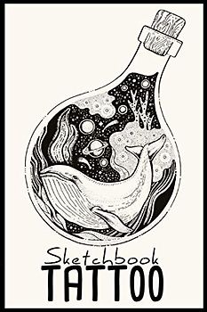 Tattoo Sketchbook: 200 Seiten Projektbuch für Tätowierer | Strukturiere Seiten für Tattoo-Designs + DotGrid für Skizzen | Tätowierungen & Co (Tattoo Workbooks, Band 1)