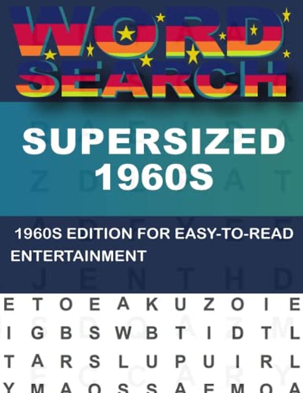 Supersized 1960s Word Search For Adults: A Great Addition to Your Puzzle Collection