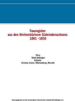 Trauregister aus den Kirchenbüchern Südniedersachsens 1801 -1850