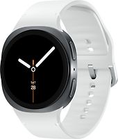 Samsung Galaxy Watch8 44 mm Boîtier aluminium graphite sur Sport en silicone M/L blanc [Wi-Fi + 4G]