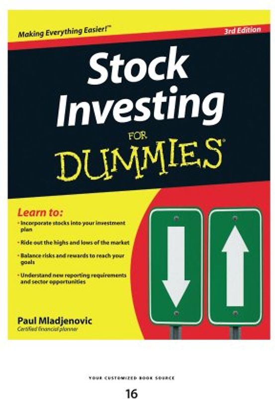 Stock Investing for Dummies: 1 - Mladjenovic, Paul