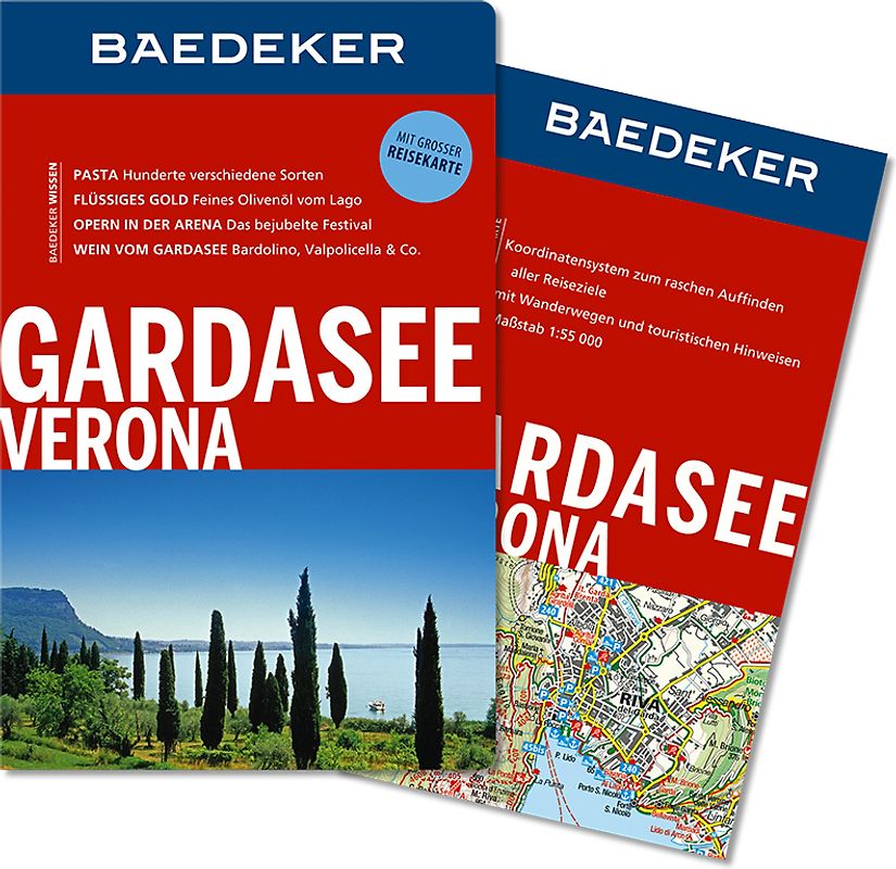Baedeker Reiseführer Gardasee, Verona. mit GROSSER REISEKARTE