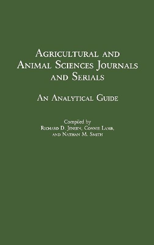 Agricultural and Animal Sciences Journals and Serials
