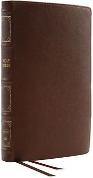 Nkjv, Deluxe Thinline Reference Bible, Genuine Leather, Brown, Red Letter, Comfort Print