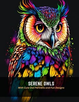 Serene Owls: With Cute Owl Portraits and Fun Designs