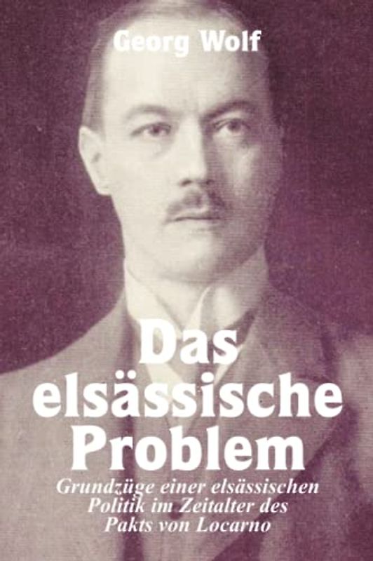 Das elsässische Problem: Grundzüge einer elsässischen Politik im Zeitalter des Pakts von Locarno