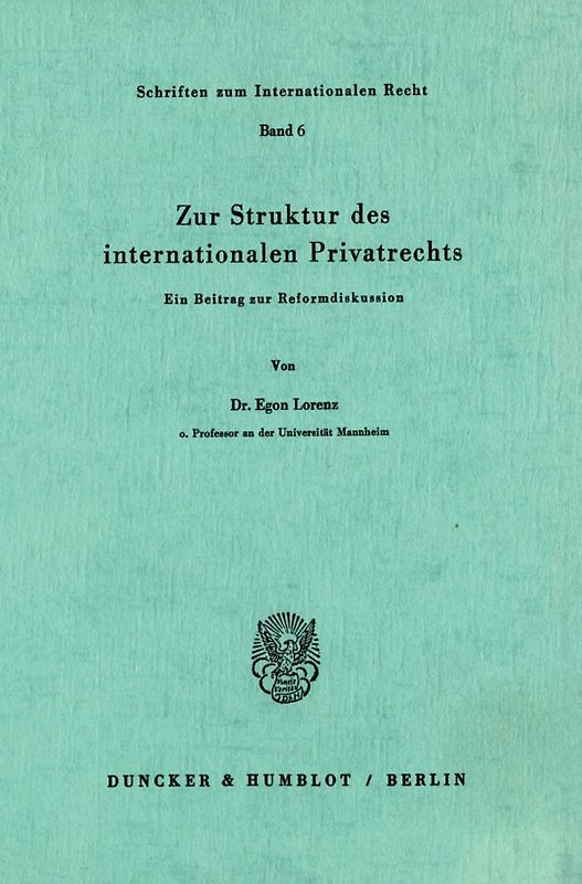 Zur Struktur des internationalen Privatrechts.