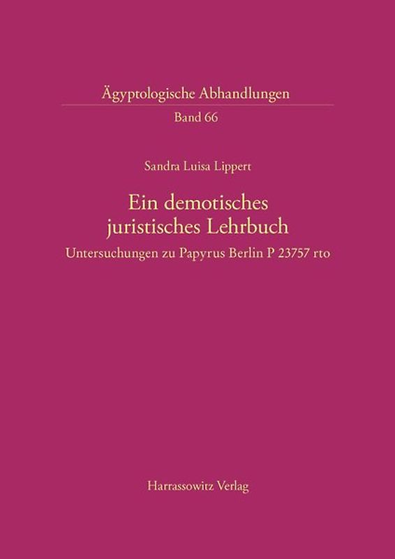 Ein demotisches juristisches Lehrbuch