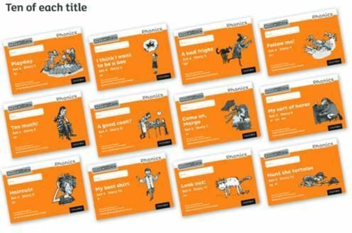 Read Write Inc. Phonics: Orange Set 4 Core Black & White Storybooks (Pack of 120)