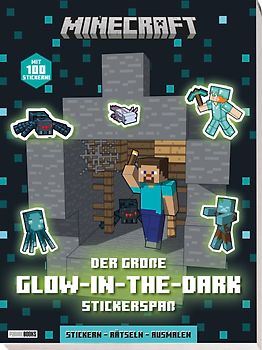 Minecraft: Der große Glow-in-the-Dark Stickerspaß: Stickern - Rätseln - Ausmalen
