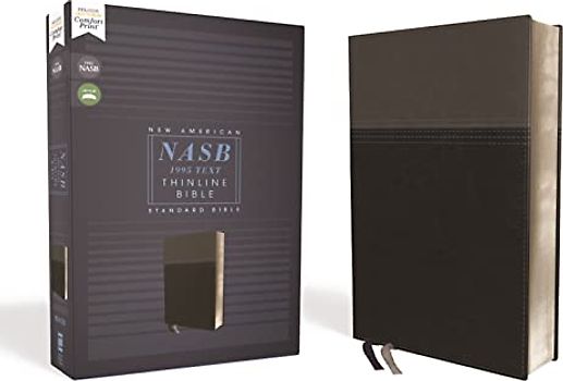 NASB, Thinline Bible, Leathersoft, Black, Red Letter, 1995 Text, Comfort Print