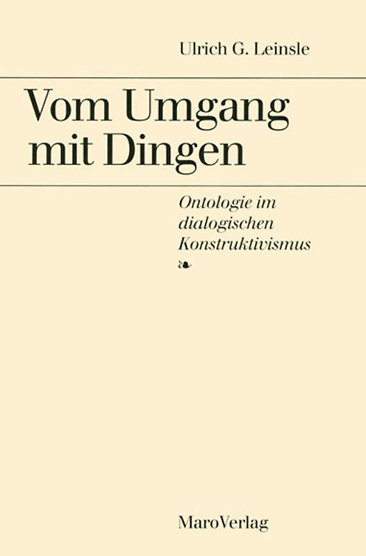 Vom Umgang mit Dingen