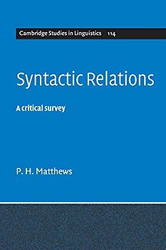 Syntactic Relations: A Critical Survey (Cambridge Studies in Linguistics, Band 114)