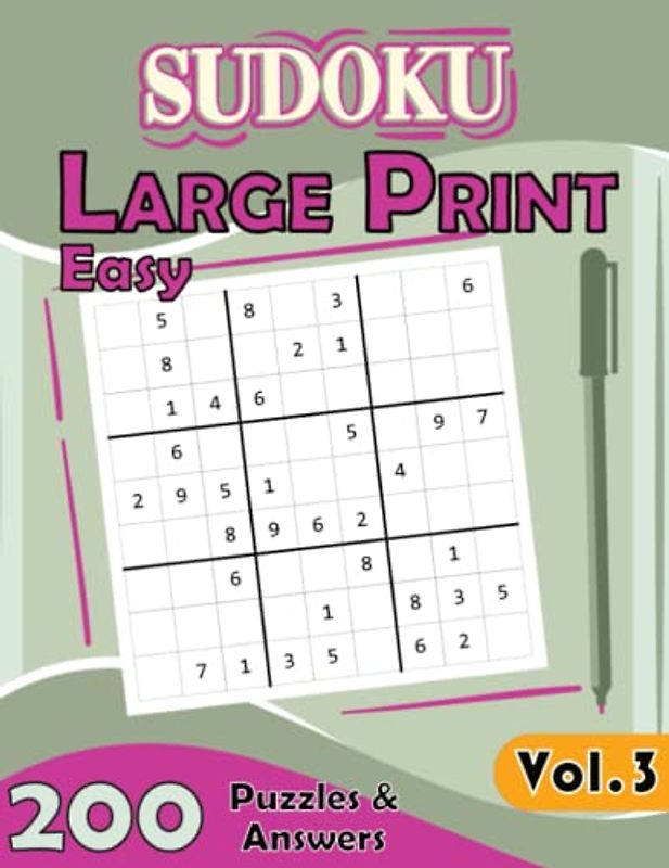 Brain Teaser Sudoku: 200 Easy Puzzles for Concentration and Relaxation: Super Sudoku: 200 Easy Large Print Challenges