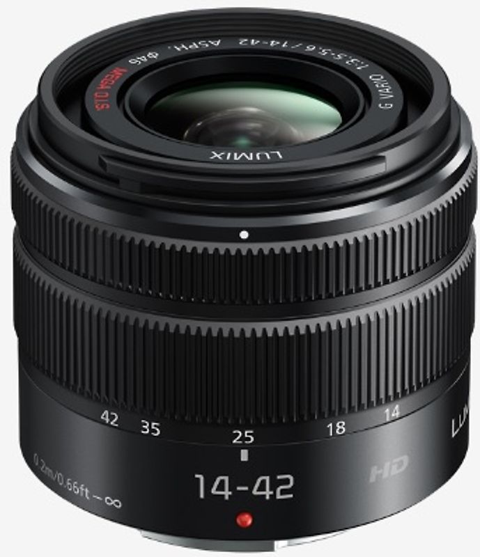 Panasonic Lumix G VARIO 14-42 mm F3.5-5.6 ASPH. MEGA O.I.S. II 46 mm Filtergewinde (Micro Four Thirds Anschluss) schwarz