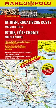 MARCO POLO Karte Istrien, Kroatische Küste Nord und Mitte 1:200 000
