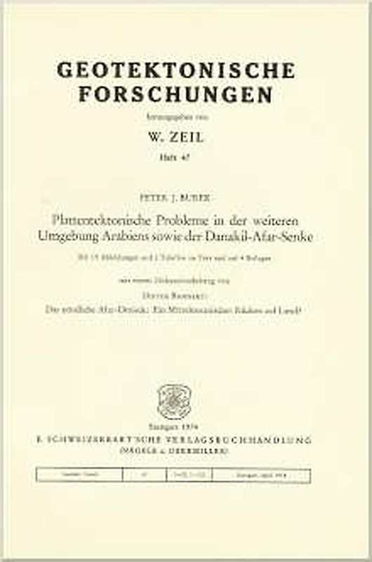 Plattentektonische Probleme in der weiteren Umgebung Arabiens sowie der Danakil-Afar-Senke