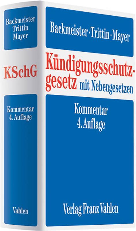 Kündigungsschutzgesetz mit Nebengesetzen