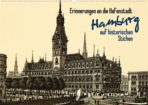 Erinnerungen an die Hafenstadt: Hamburg auf historischen Stichen (Posterbuch DIN A4 quer)