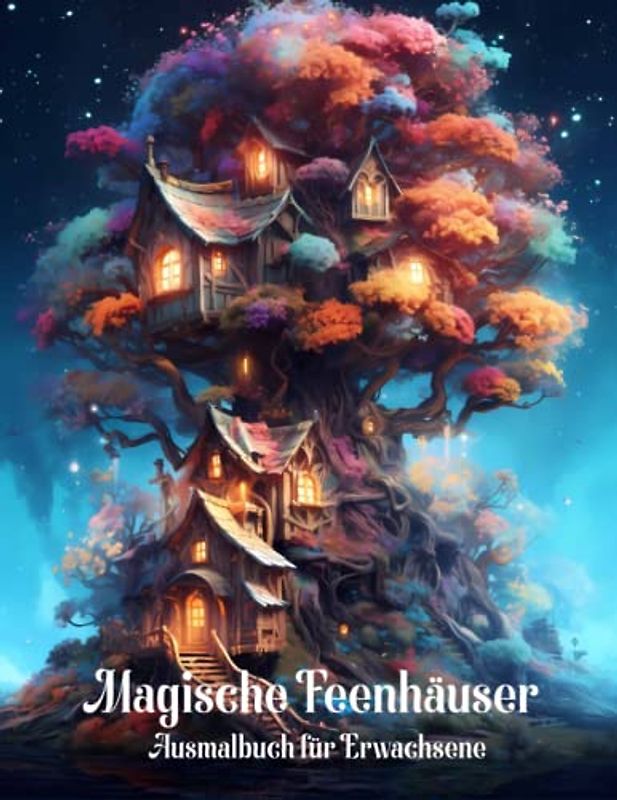 Magische Feenhäuser Ausmalbuch für Erwachsene: Ein Stressabbauendes Malbuch für Erwachsene mit Feenhäuschen und Baumhäusern / Wunderschönes ... Fantastisches Feenhaus-Malbuch für Erwachsene