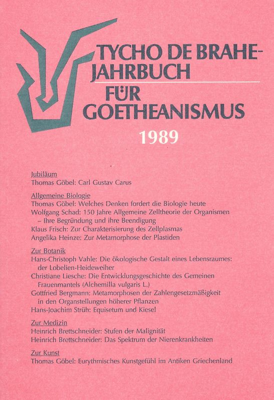 Tycho de Brahe-Jahrbuch für Goetheanismus / Tycho de Brahe-Jahrbuch für Goetheanismus
