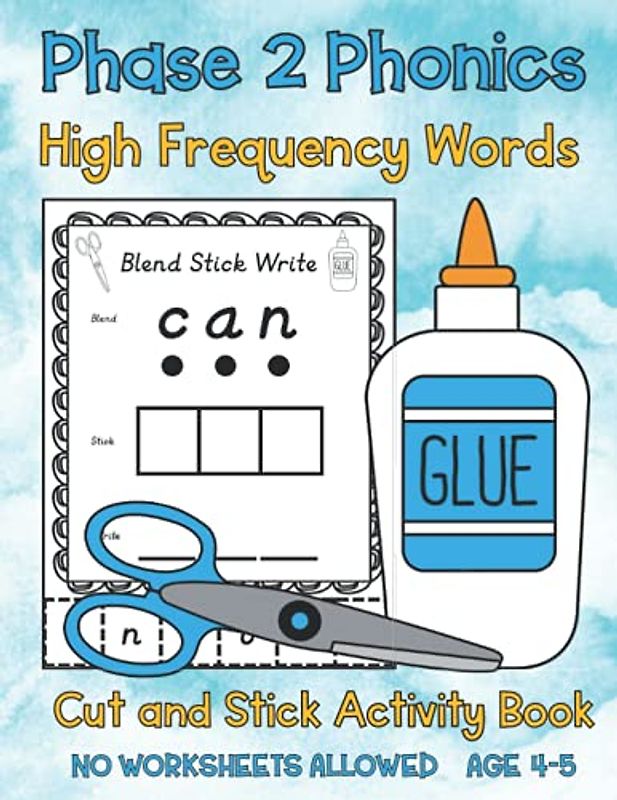 Phase 2 Phonics High Frequency Words Cut and Stick Activity Book: Reception Workbook (Phase 2 Phonics Activity Books)