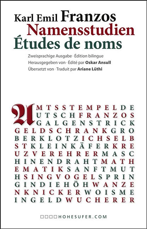 Namensstudien / Études de noms
