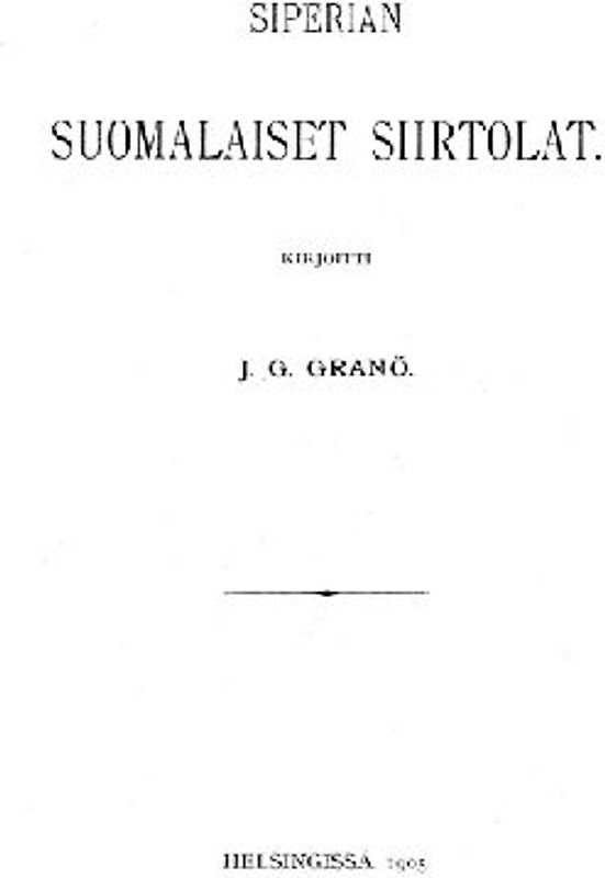 Siperian suomalaiset siirtolat