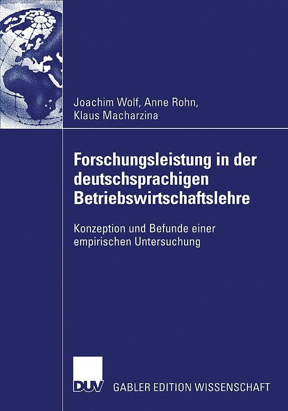Forschungsleistung in der deutschsprachigen Betriebswirtschaftslehre