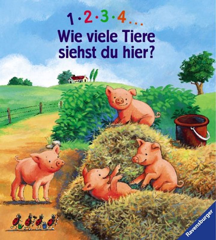 1, 2, 3, 4... Wie viele Tiere siehst du hier?
