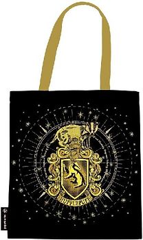 Hufflepuff Tote (Black) Canvas Bag by Paperblanks (Harry Potter Collection)