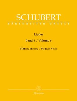 Lieder, Band 6 (Mittlere Stimme). Singpartitur, Sammelband, Urtextausgabe. BÄRENREITER URTEXT