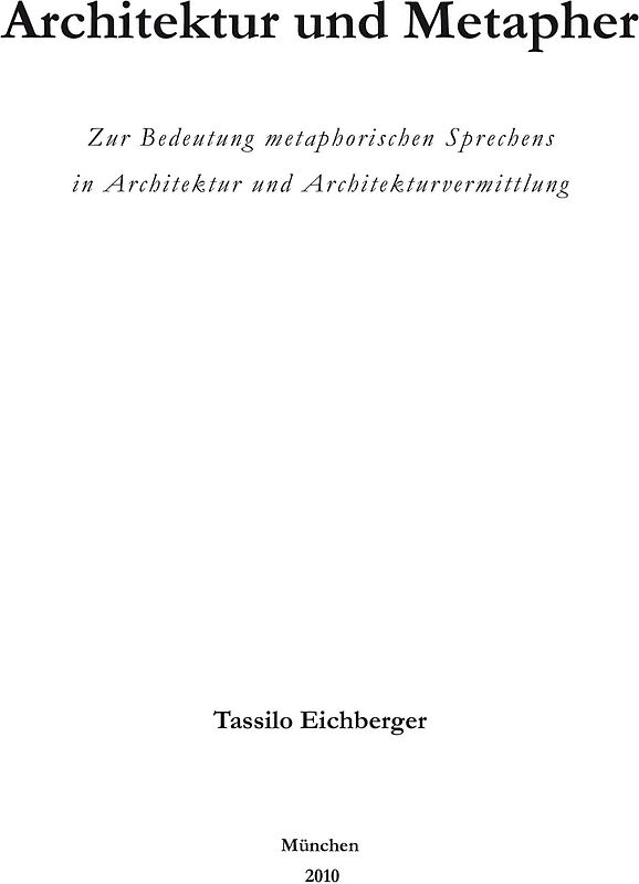 Architektur und Metapher