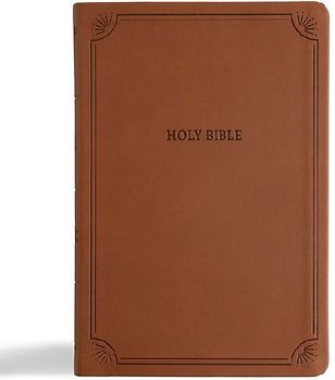 NASB Large Print Thinline Bible, Value Edition, Brown Leathertouch