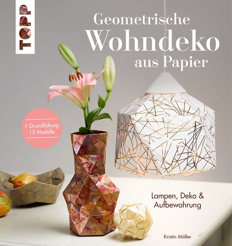 Geometrische Wohndeko aus Papier