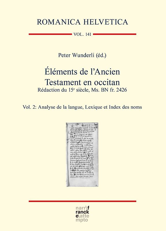 Éléments de l’Ancien Testament en occitan. Rédaction du 15e siècle, Ms. BN fr. 2426