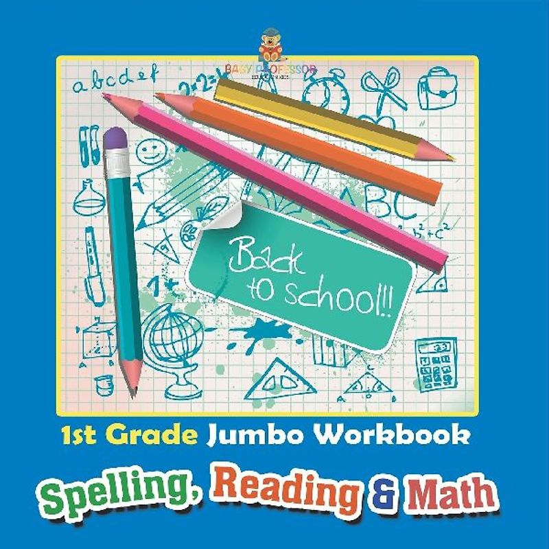 1st Grade Jumbo Workbook | Spelling, Reading & Math