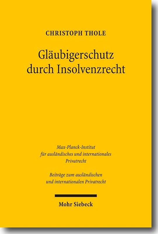 Gläubigerschutz durch Insolvenzrecht