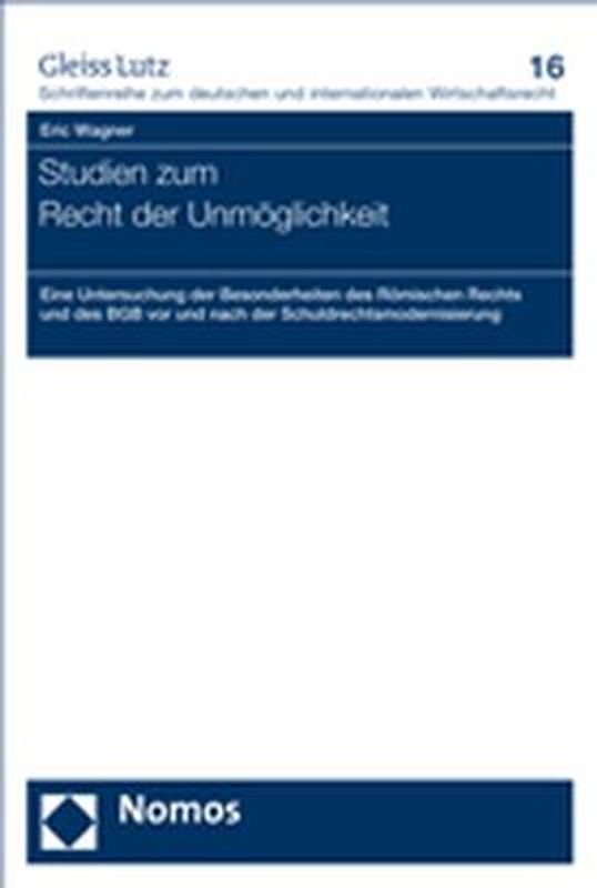 Studien zum Recht der Unmöglichkeit