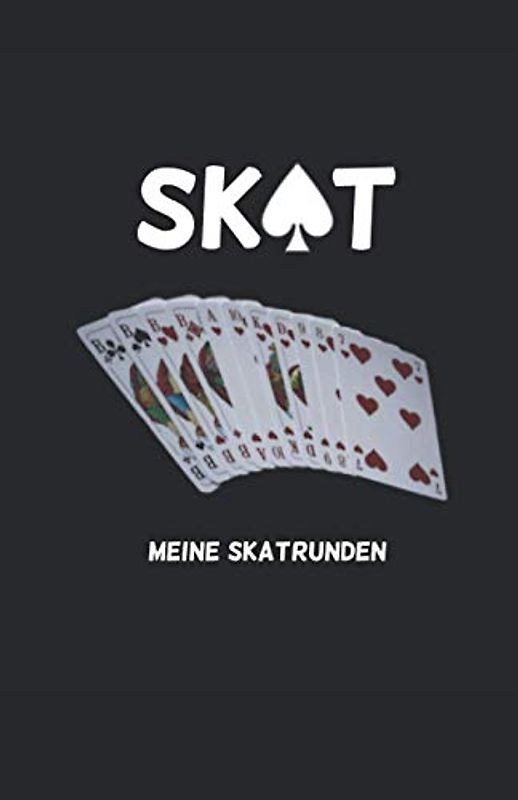 Skatbuch - meine Skatrunden - Ergebnisblock: DAS Buch für die gepflegte Skatrunde! Die Chronik eines Skat-Genies. Skat Spielrunde Spielblock DIN A5, 108 Seiten, Punkteliste sw