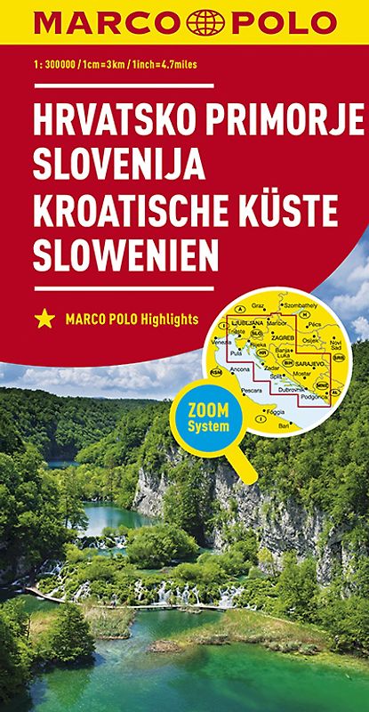MARCO POLO Regionalkarte Kroatische Küste, Slowenien 1:300.000