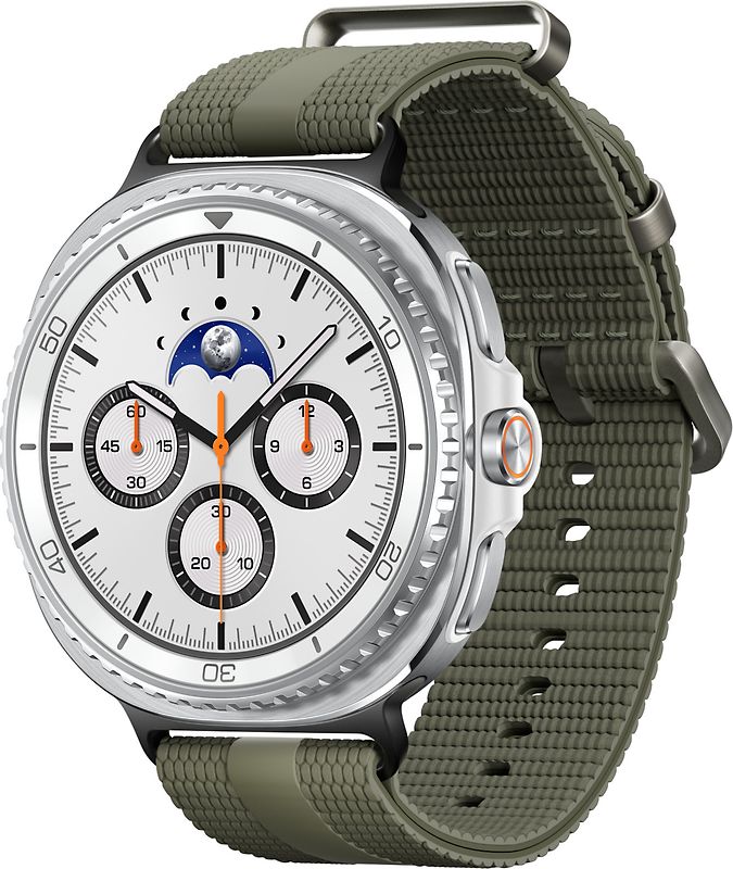 Samsung Galaxy Watch8 Classic 46 mm Cassa in alluminio white con Athleisure Band S/M green [Wi-Fi]