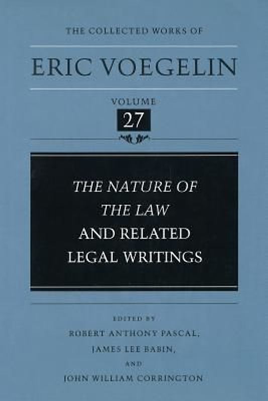 Nature of the Law and Related Legal Writings (Cw27)