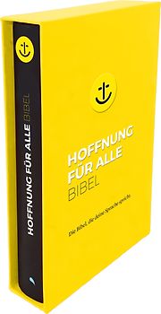 Hoffnung für alle. Die Bibel - "Black Hope Geschenkbibel" - Großformat mit Loch-Stanzung im gelben Schuber