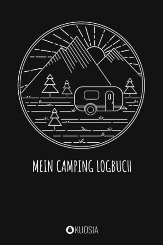 Mein Camping Logbuch: Reisetagebuch für Camper | Edition: Caravan | Taschenbuch | Inhalt: Schwarz / Weiß | Hochwertiges Design | Hipster Grafik ... mit Wohnwagen | Camping Buch zum Eintragen