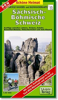 Große Wander- und Radwanderkarte Sächsisch-Böhmische Schweiz